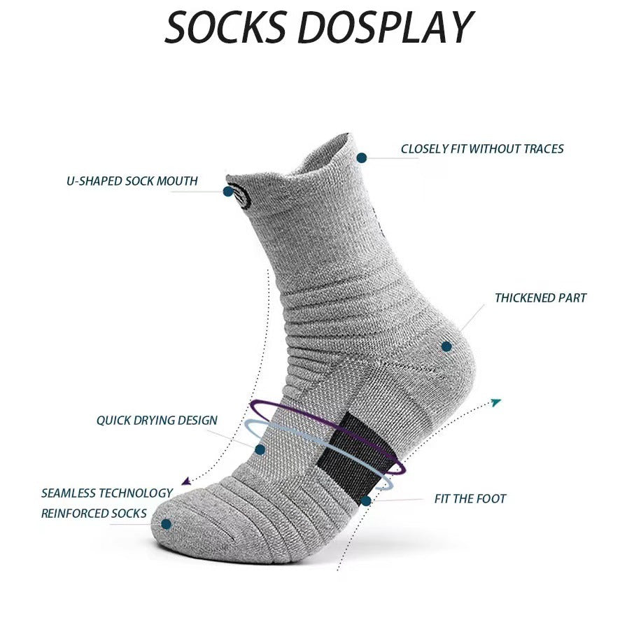 Breathable Sport Socks (3 pairs)