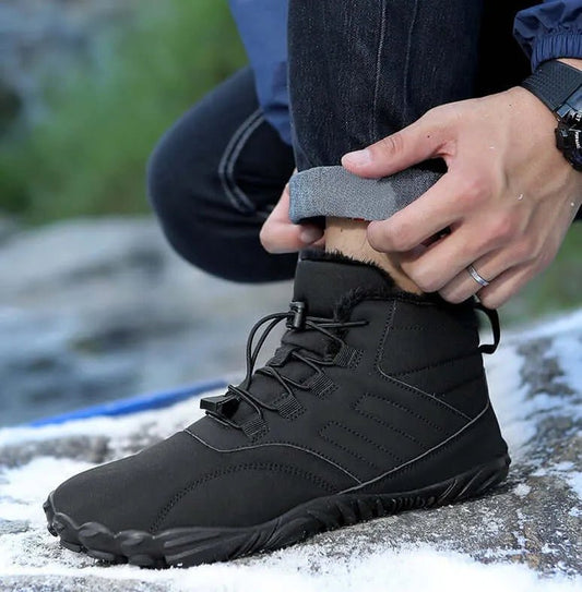 Arcticstep® Winter Pro - Warm & Fleece-Lined Barefoot Winter Shoes - Balobarefoot-Black-7-