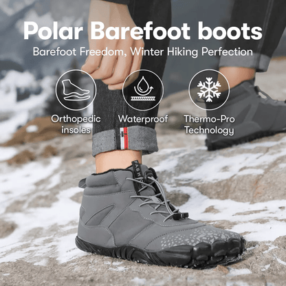 Polar - Zero-Drop Barefoot Winter Boots Women - Balobarefoot-Black-7-